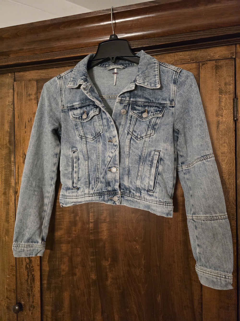 Free People Womens Light Blue Denim Jacket Size Small - Picture 1 of 7